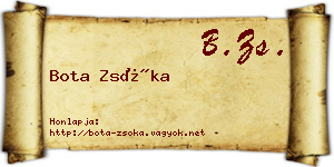 Bota Zsóka névjegykártya